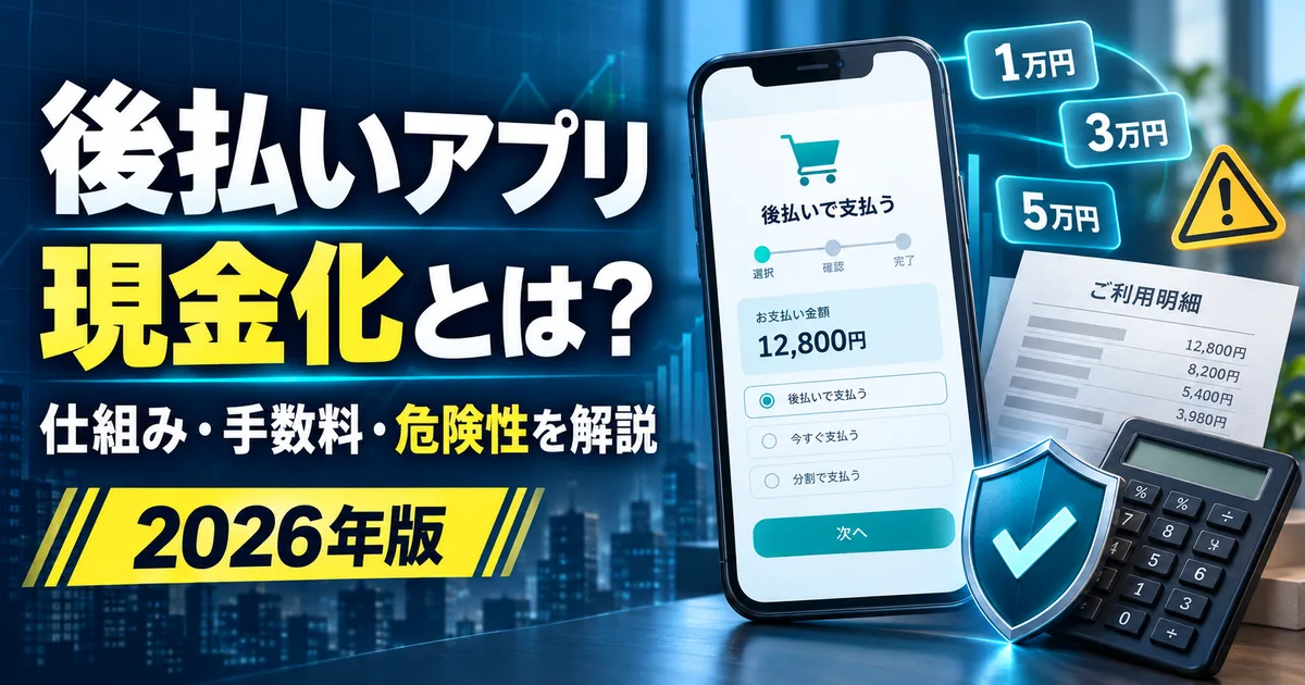 後払いアプリ現金化の仕組み・手数料・危険性を解説する2026年版ガイド