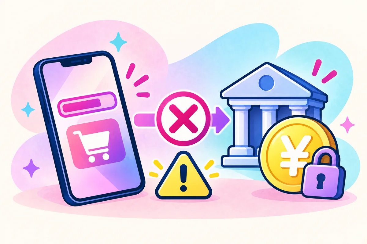 ペイディの利用可能額を直接出金できないことを示すイメージ