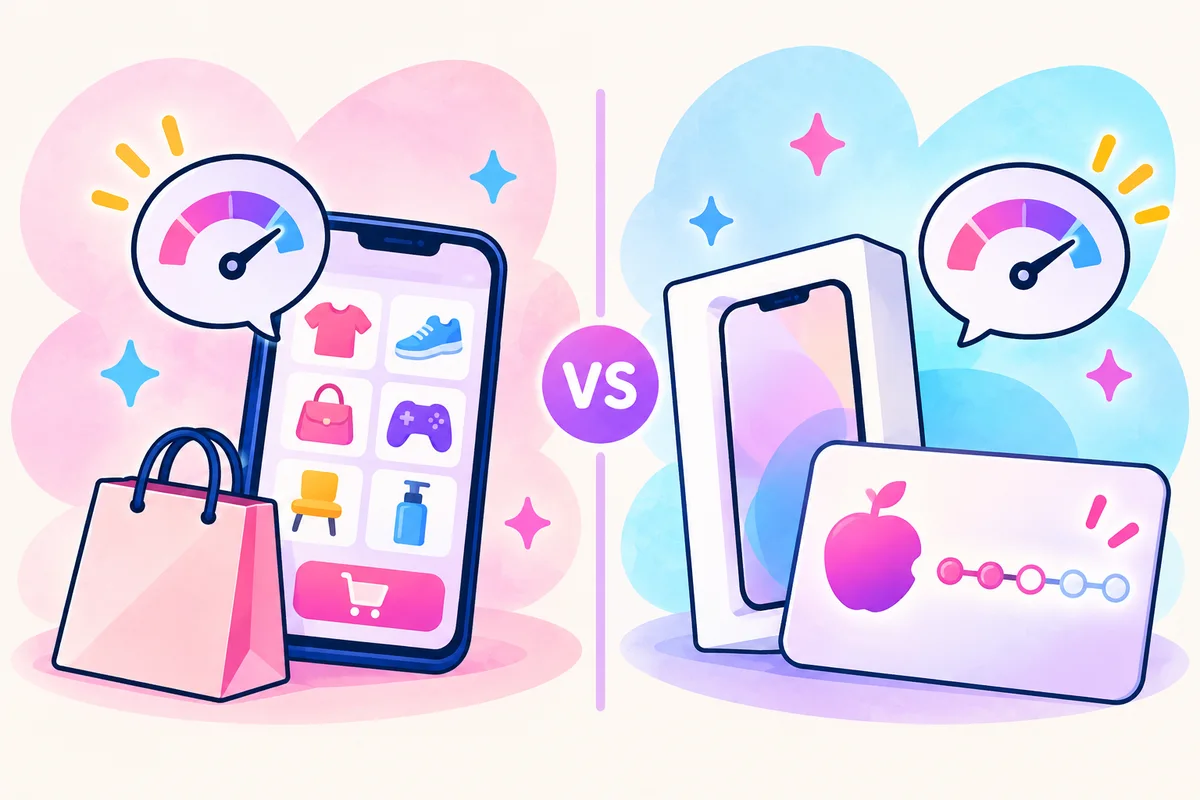 通常のペイディとApple専用プランを比較するイメージ