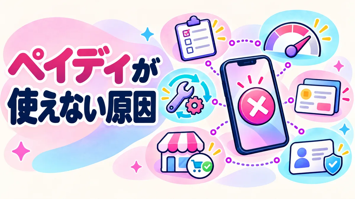 ペイディが使えない原因と確認手順を示すアイキャッチ画像